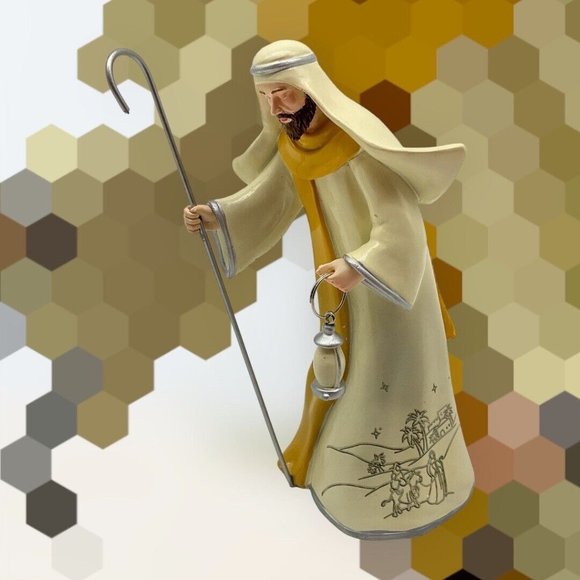 Hawthorne Village Silver Blessings Nativity Christmas Tree Collection JOSEPH - Picture 3 of 16